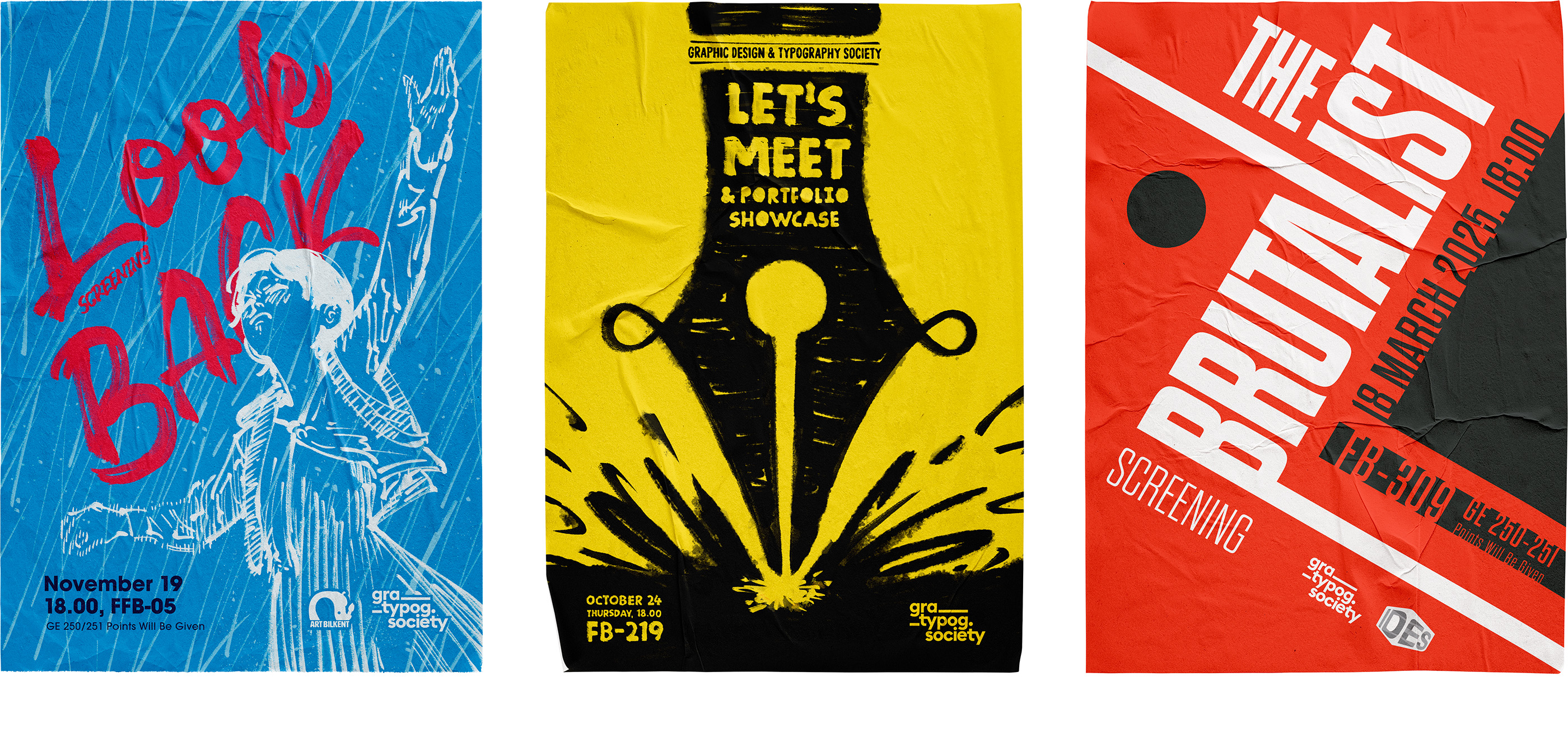 Gra.Typog Society Event Posters detail 1